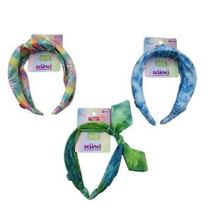 Scunci U Got This Headband with Buttons for Mask 3 Pcs Multicolor Tie‎ Dye Set